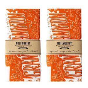 Noteworthy Paper & Press Grand Canyon Tea Towel Set of 2 Screen Print NWT USA